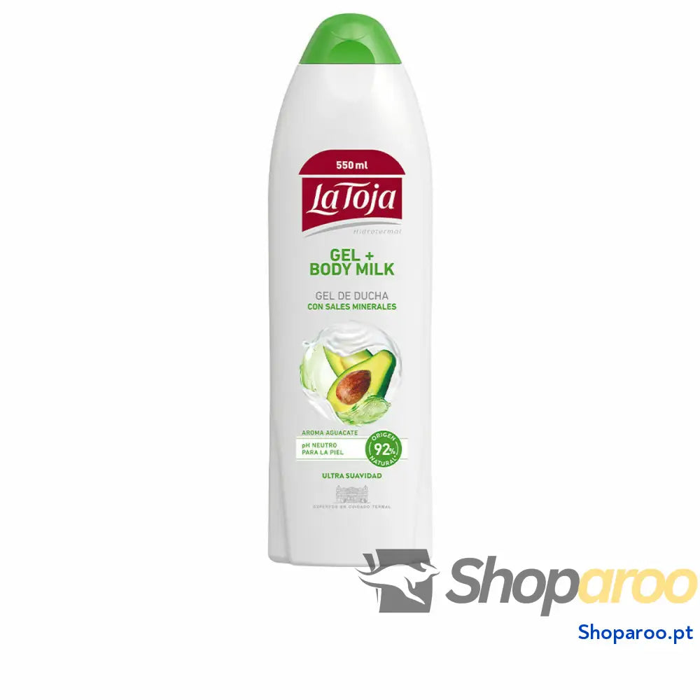 Gel de duche La Toja Gel + Body Milk Abacate (550 ml)