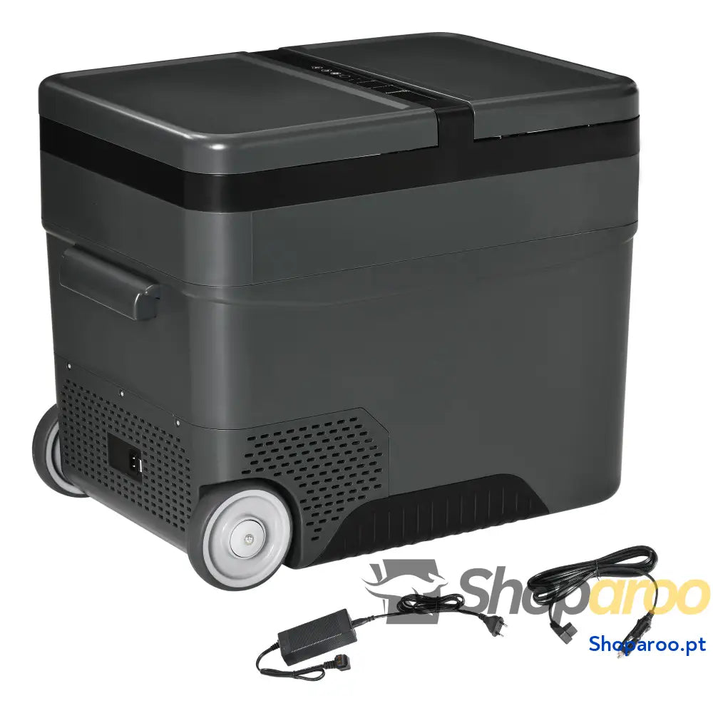 Geleira Elétrica de Compressor Portátil 45L com Duplo Controlo Temperatura