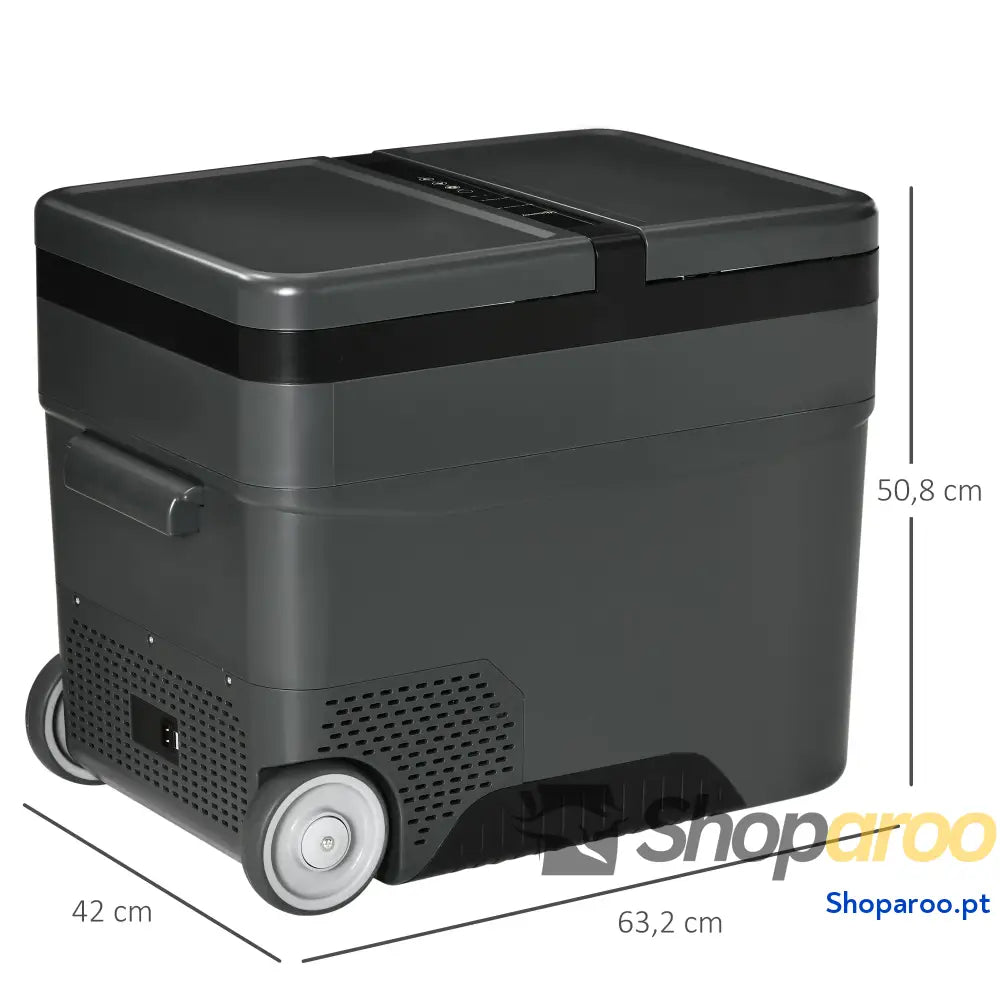 Geleira Elétrica de Compressor Portátil 45L com Duplo Controlo Temperatura