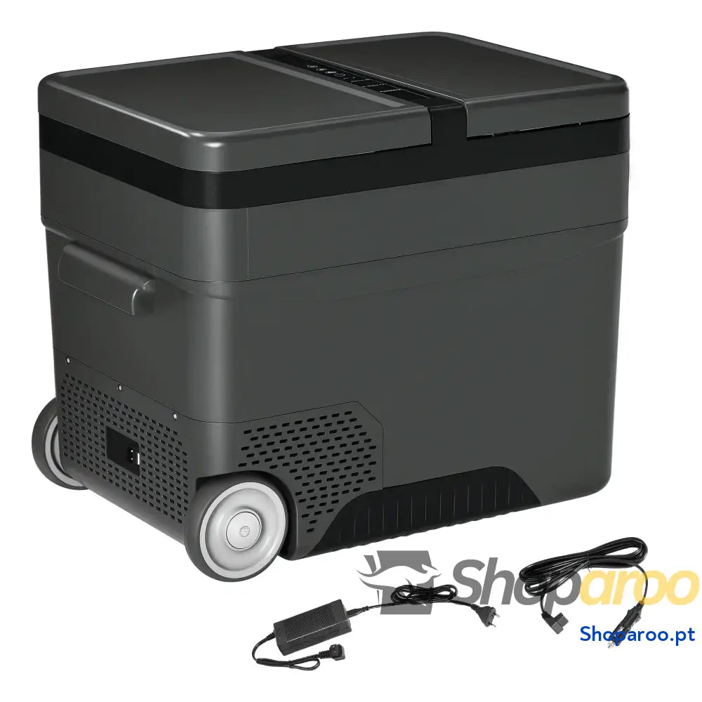 Geleira Elétrica de Compressor Portátil 45L com Duplo Controlo Temperatura