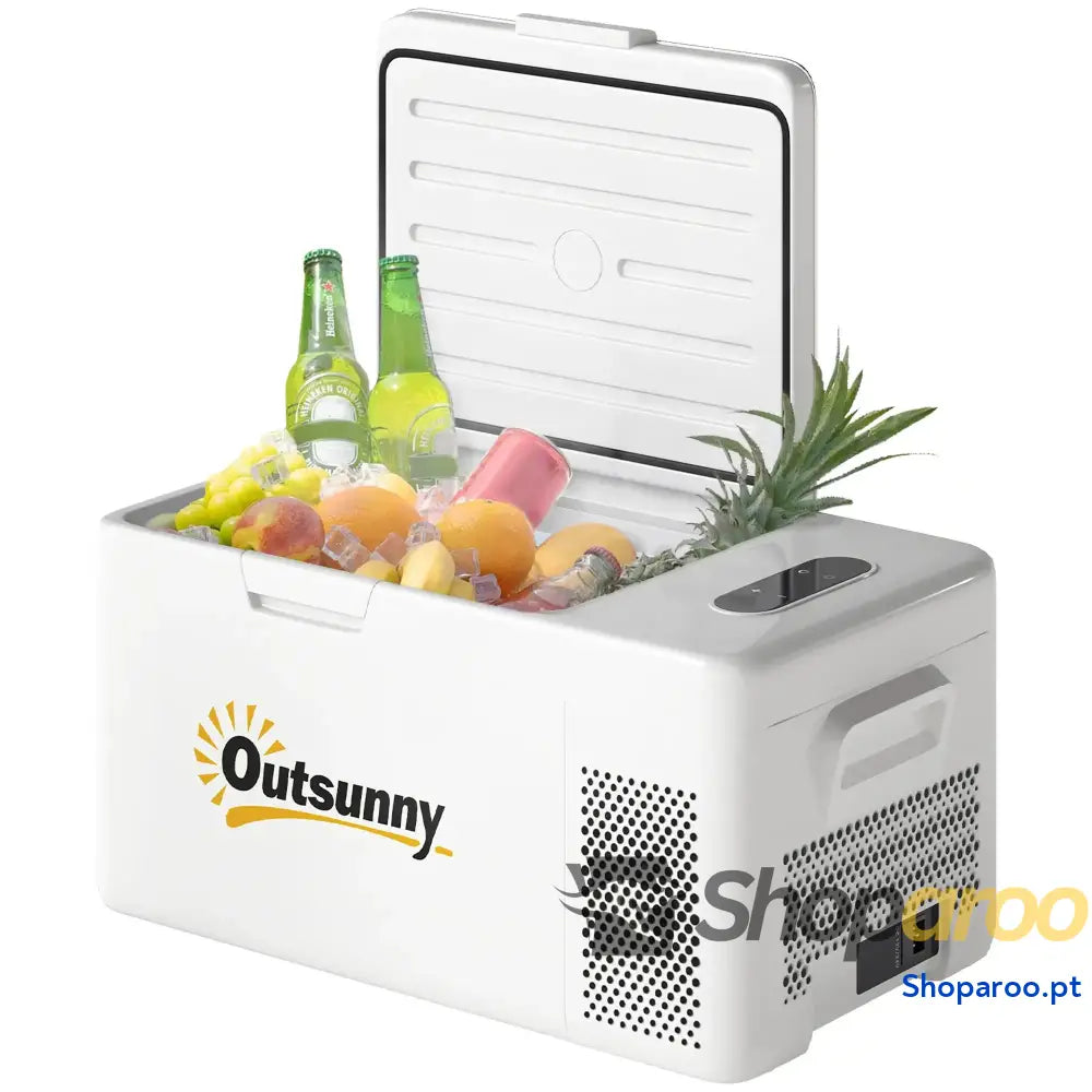 Geleira portátil elétrica 16,8L com compressor e ecrã digital