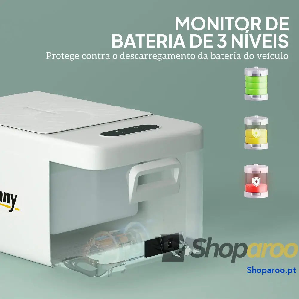 Geleira portátil elétrica 16,8L com compressor e ecrã digital