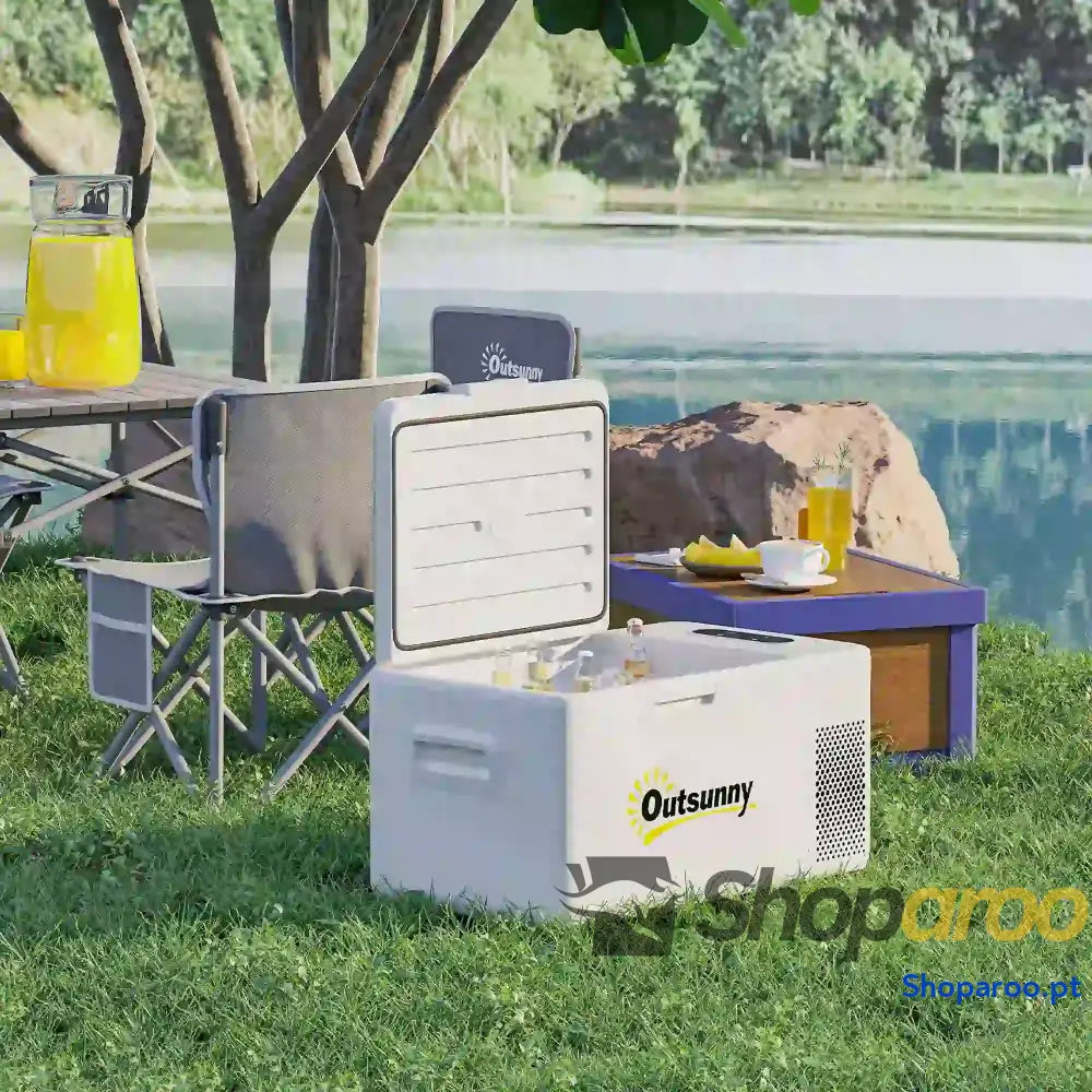 Geleira portátil elétrica 16,8L com compressor e ecrã digital