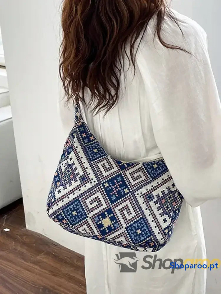 Geometric Adjustable Strap Crossbody Bag