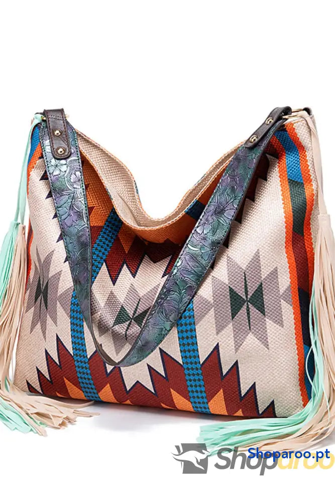 Geometric Canvas Tote Bag