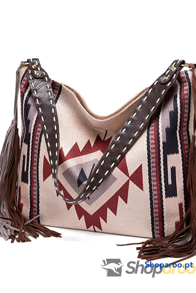 Geometric Canvas Tote Bag
