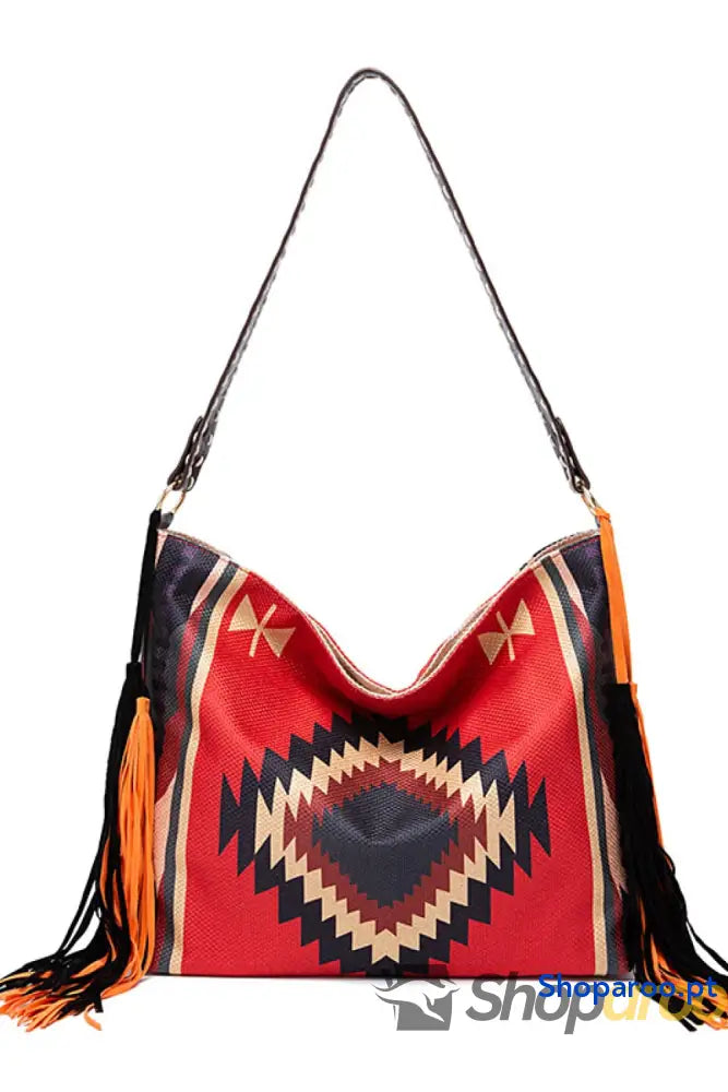 Geometric Canvas Tote Bag
