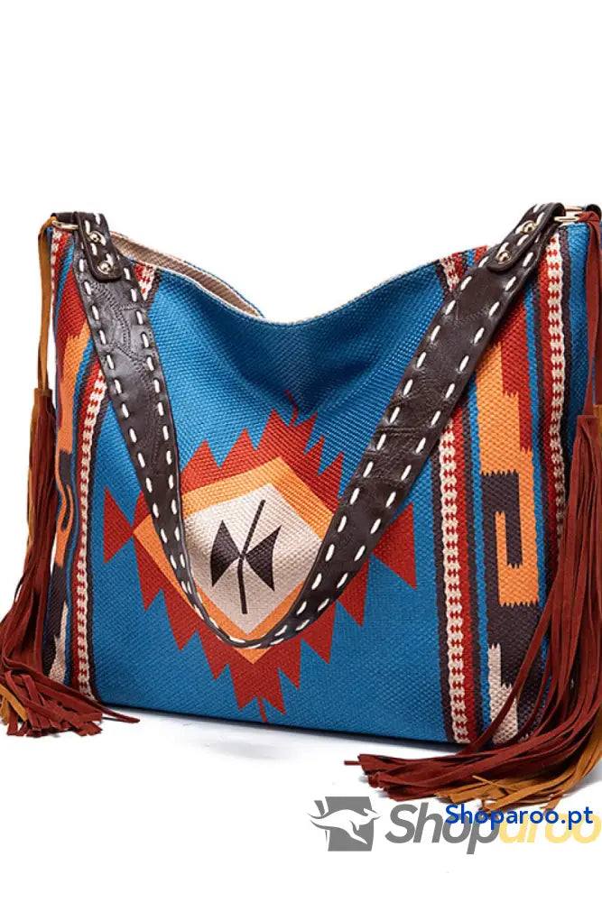 Geometric Canvas Tote Bag