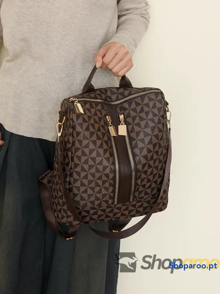 Geometric Pattern Backpack Bag