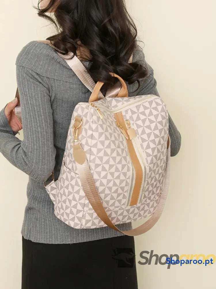 Geometric Pattern Backpack Bag