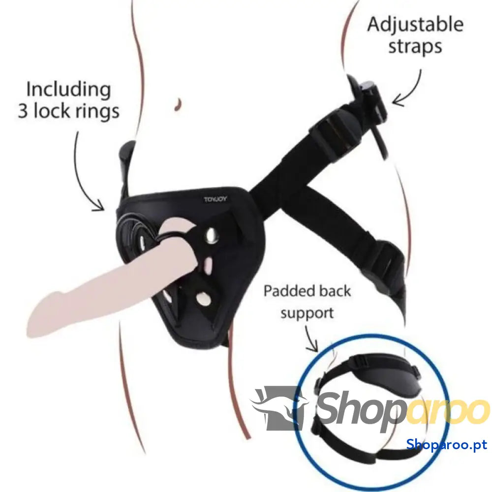 GET REAL STRAP ON DELUXE CHICOTE PRETO