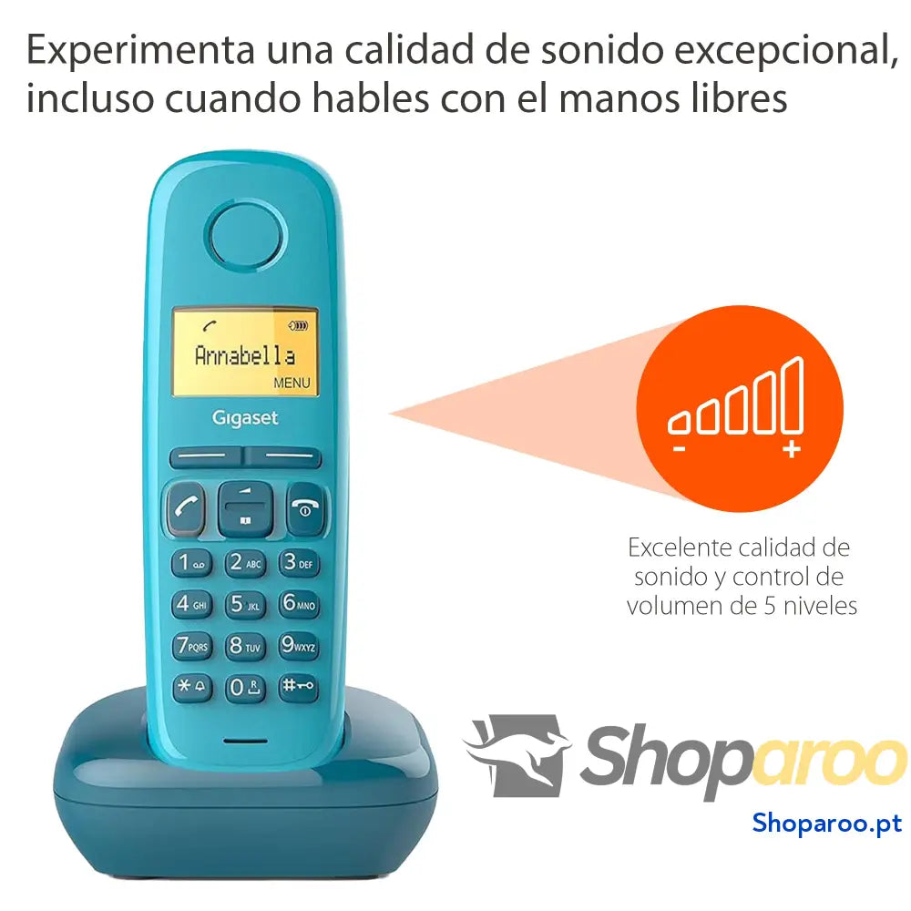 Gigaset A170 Telefone DECT sem fios Ecrã gráfico iluminado Fácil de utilizar Instalação simples cor azul [Versão