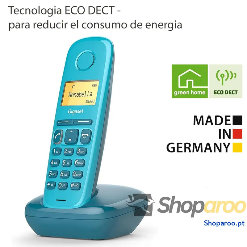 Gigaset A170 Telefone DECT sem fios Ecrã gráfico iluminado Fácil de utilizar Instalação simples cor azul [Versão