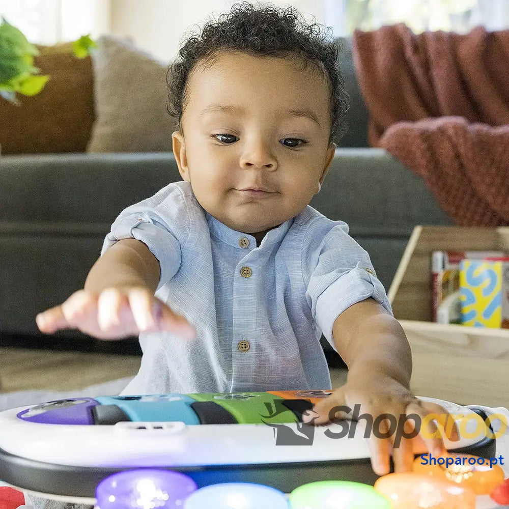 Ginásio musical para bebés 4 em 1 Kickin’ Tunes com piano mais de 70 sons 25 minutos música e luzes arco brincar 7