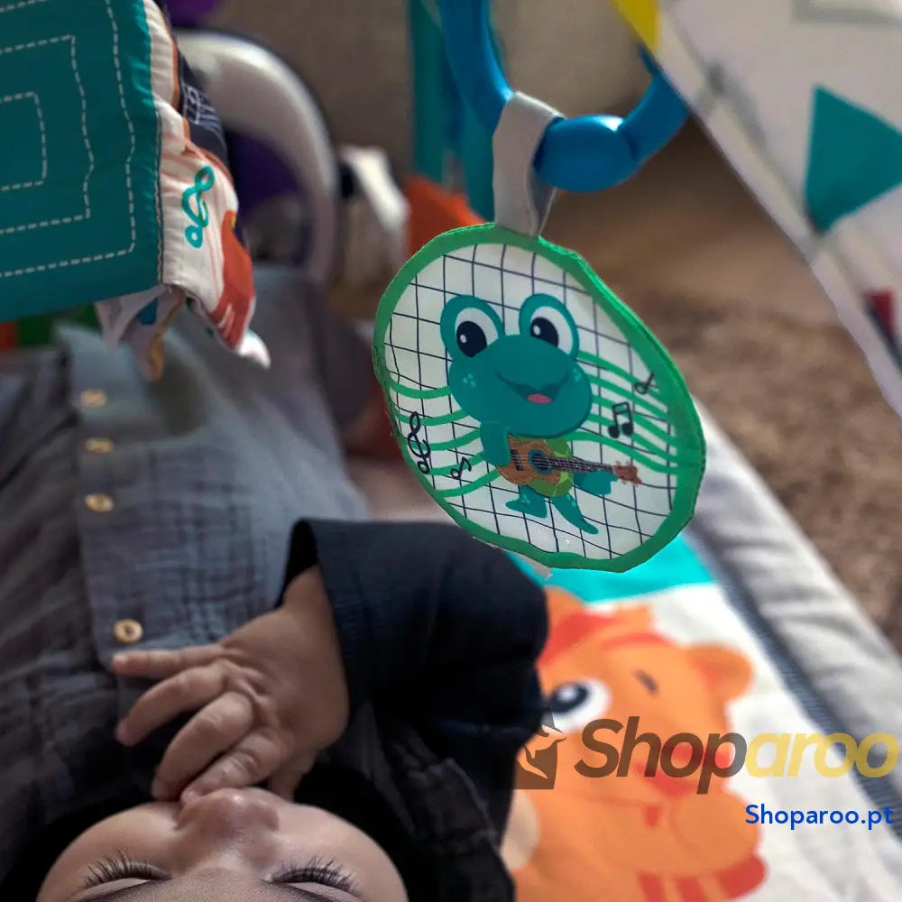 Ginásio musical para bebés 4 em 1 Kickin’ Tunes com piano mais de 70 sons 25 minutos música e luzes arco brincar 7