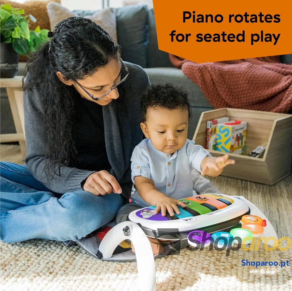 Ginásio musical para bebés 4 em 1 Kickin’ Tunes com piano mais de 70 sons 25 minutos música e luzes arco brincar 7
