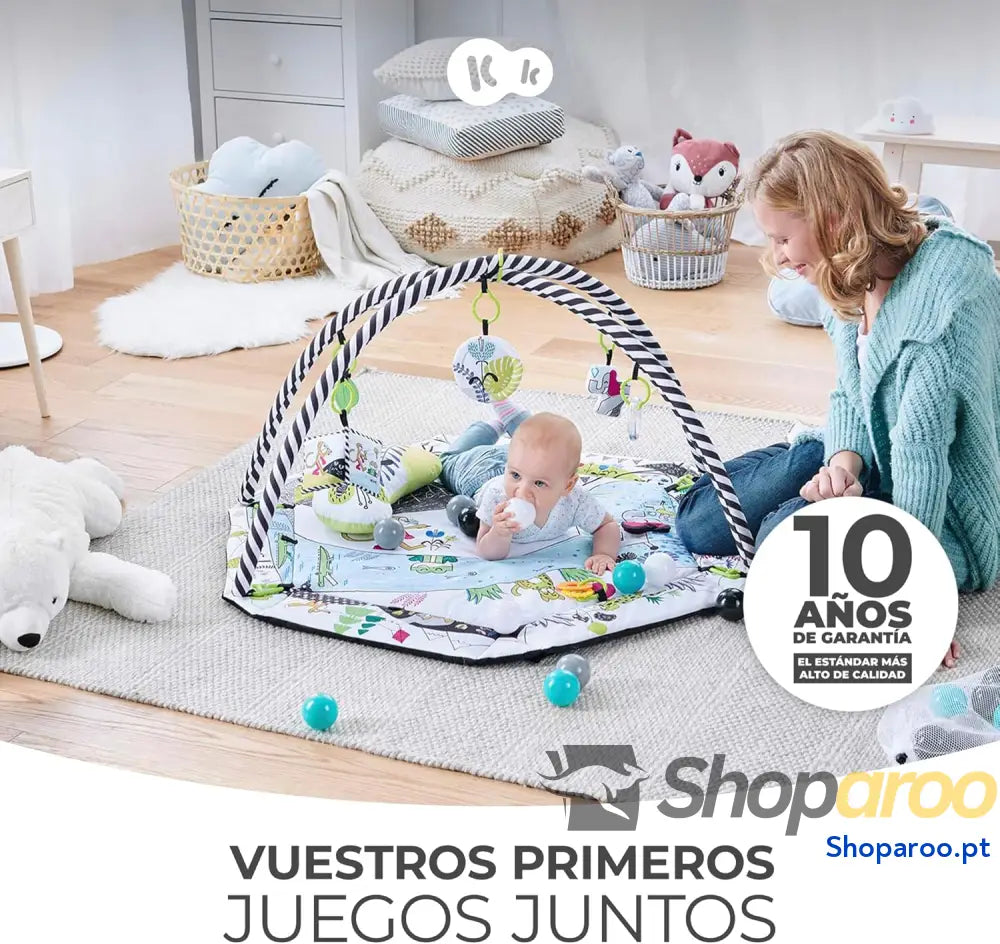 Ginásio para bebé tapete crianças de 7 brinquedos 20 bolas 2 arcos com acessórios multifuncional piscina seca