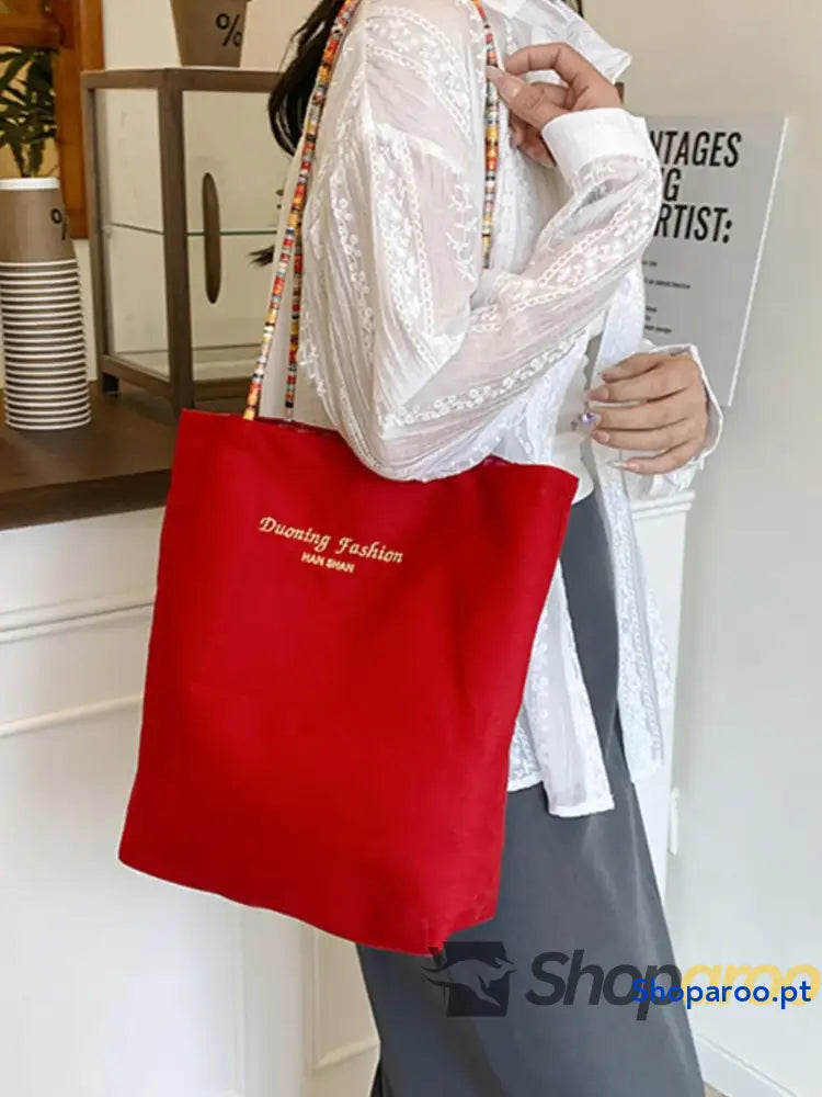 Gingham Pattern Tote Bag