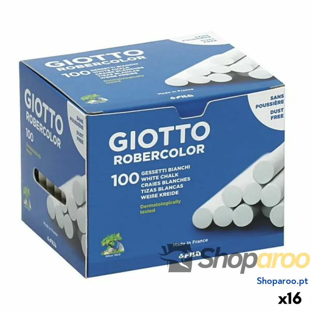 Giz Giotto Robercolor Branco 16 Unidades 100 Peças