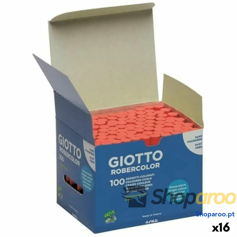 Giz Giotto Robercolor Vermelho 16 Unidades 100 Peças