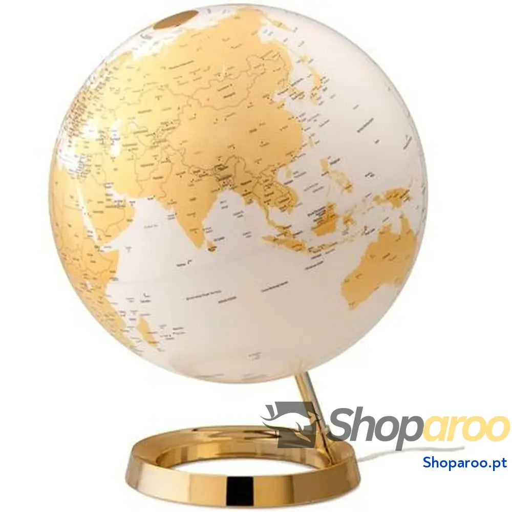 Globo Terrestre com Luz Atmosphere Light & Colour Dourado Plástico Ø 30 cm