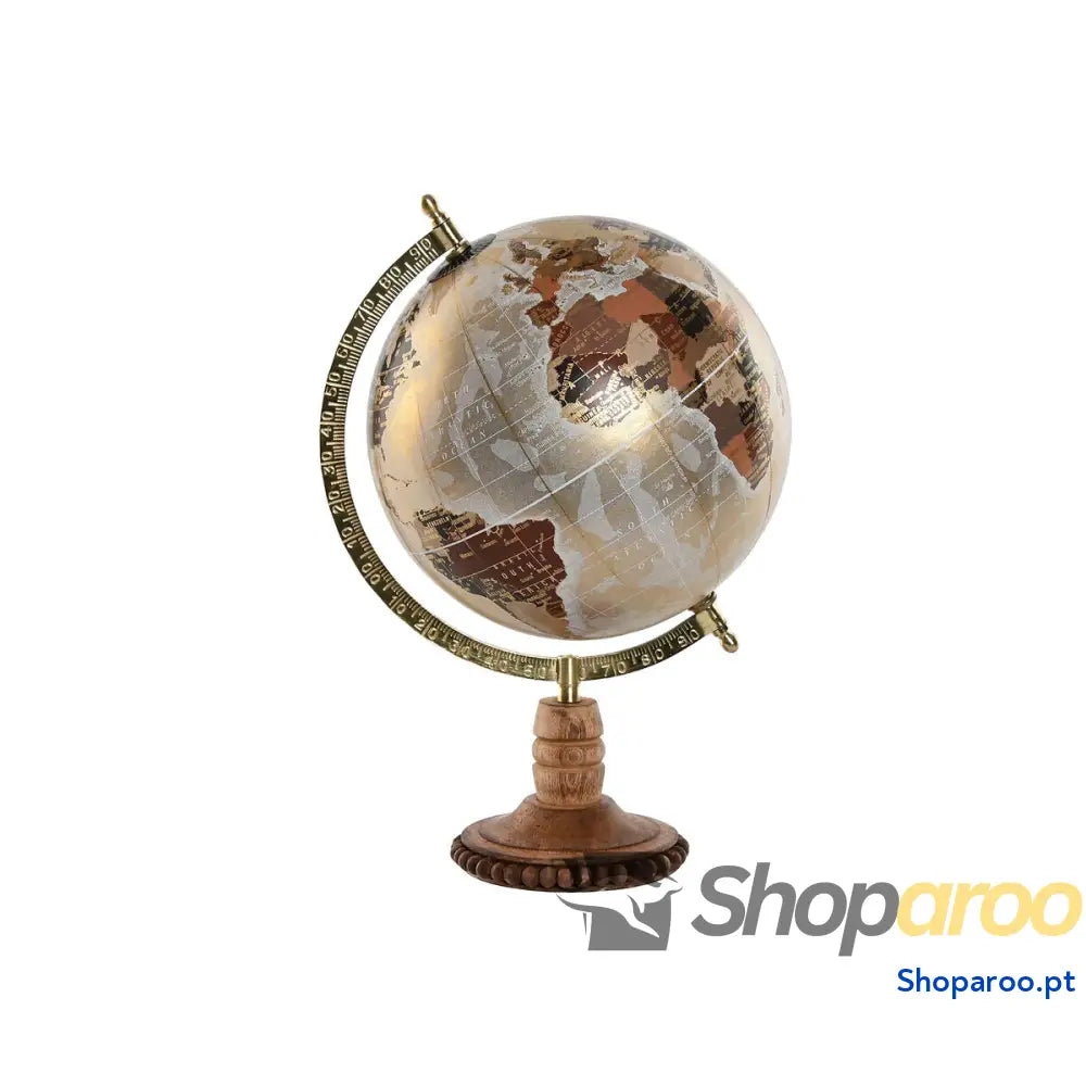 Globo Terrestre Home ESPRIT Dourado Rosa Claro Vintage 22 x 20 33 cm