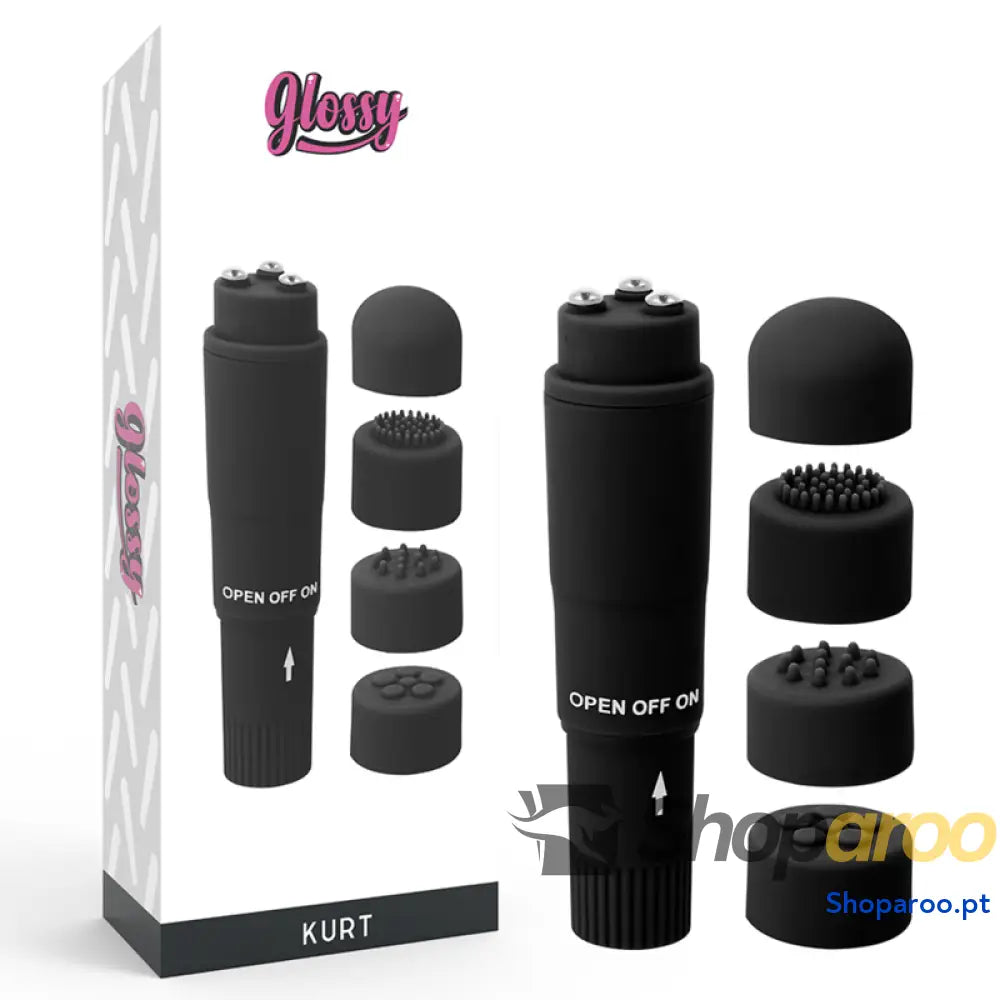 GLOSSY - MASSAGER DE BOLSO KURT PRETO