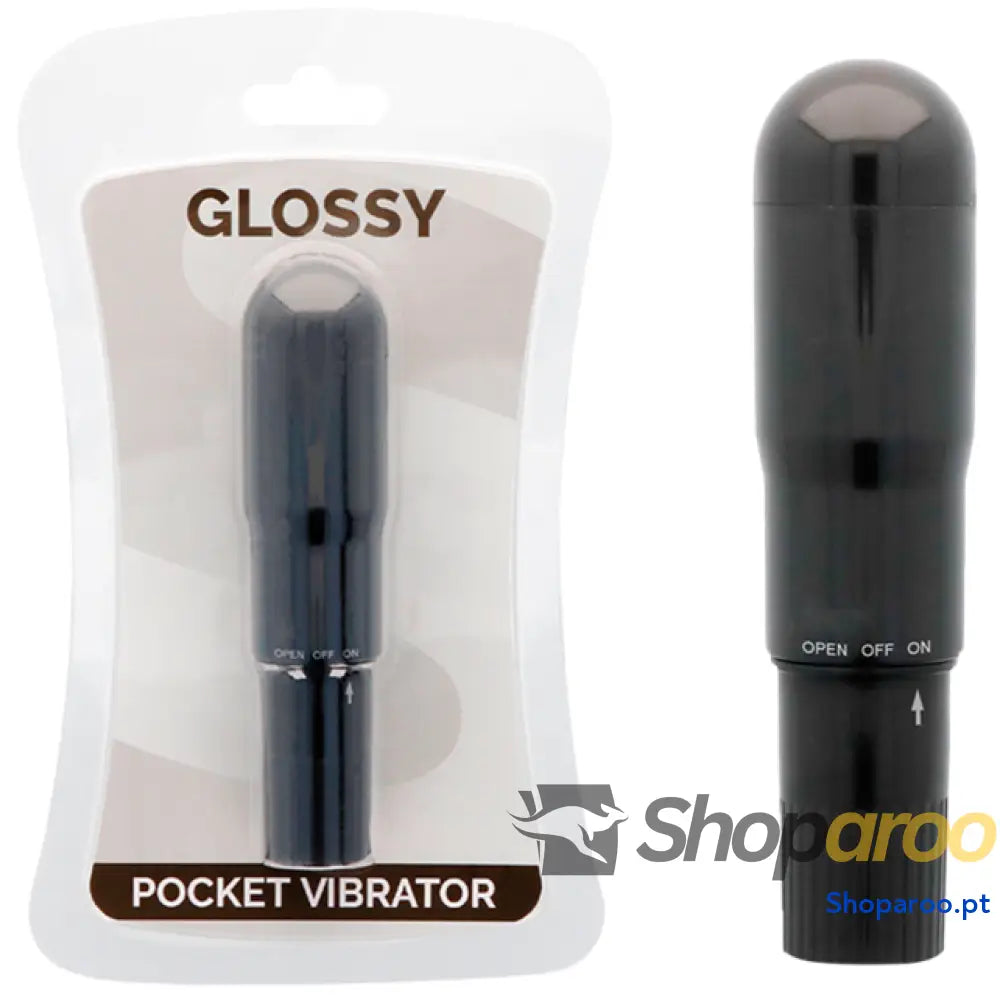 GLOSSY VIBRADOR DE BOLSO PRETO