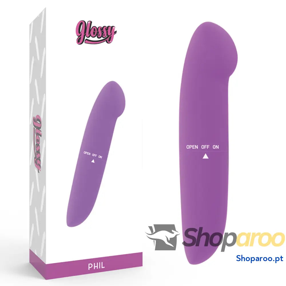 GLOSSY - VIBRADOR PHIL ROXO