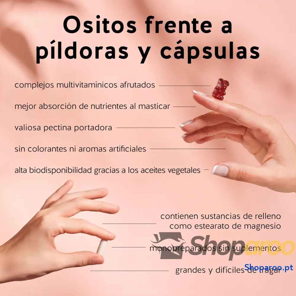 Vitaminas para Cabelos Gominolas Veganas com Biotina e Zinco