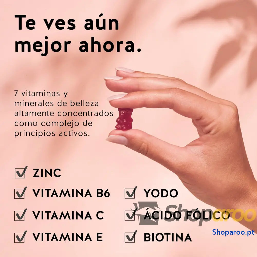 Vitaminas para Cabelos Gominolas Veganas com Biotina e Zinco