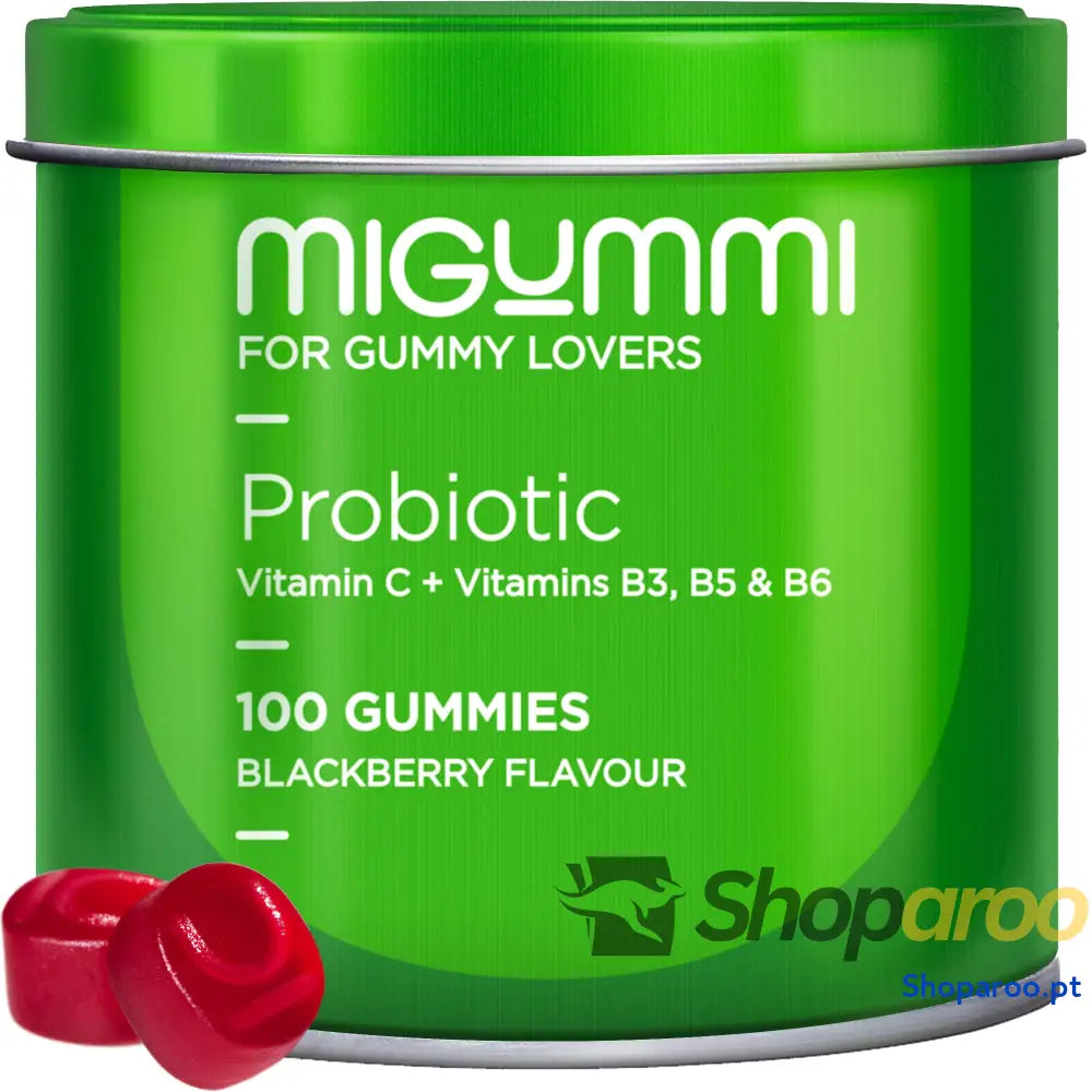 Gominolas probióticas para crianças 100 Gummies sabor natural cereja probióticos vitamina C B3 B5 e B6 Flora intestinal