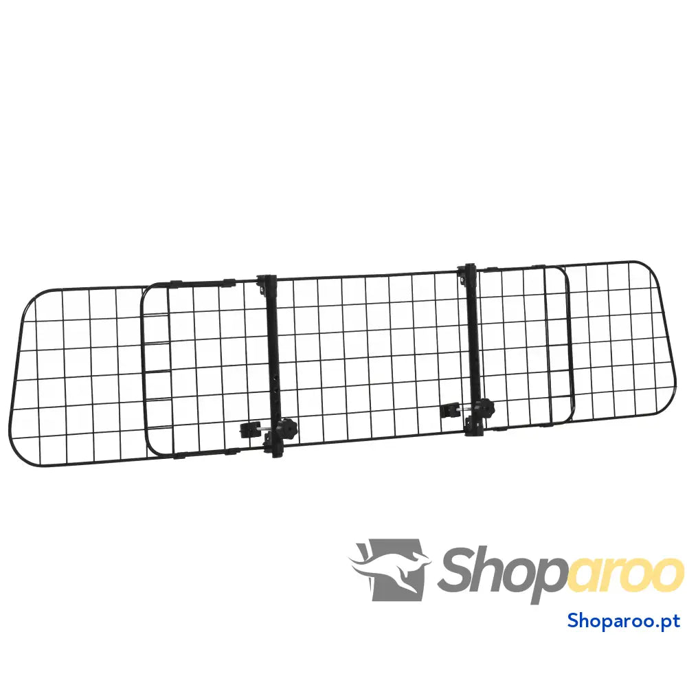 Grade de Segurança Carro para Cães Extensível Universal com Largura Ajustável 91-152x30cm Preto