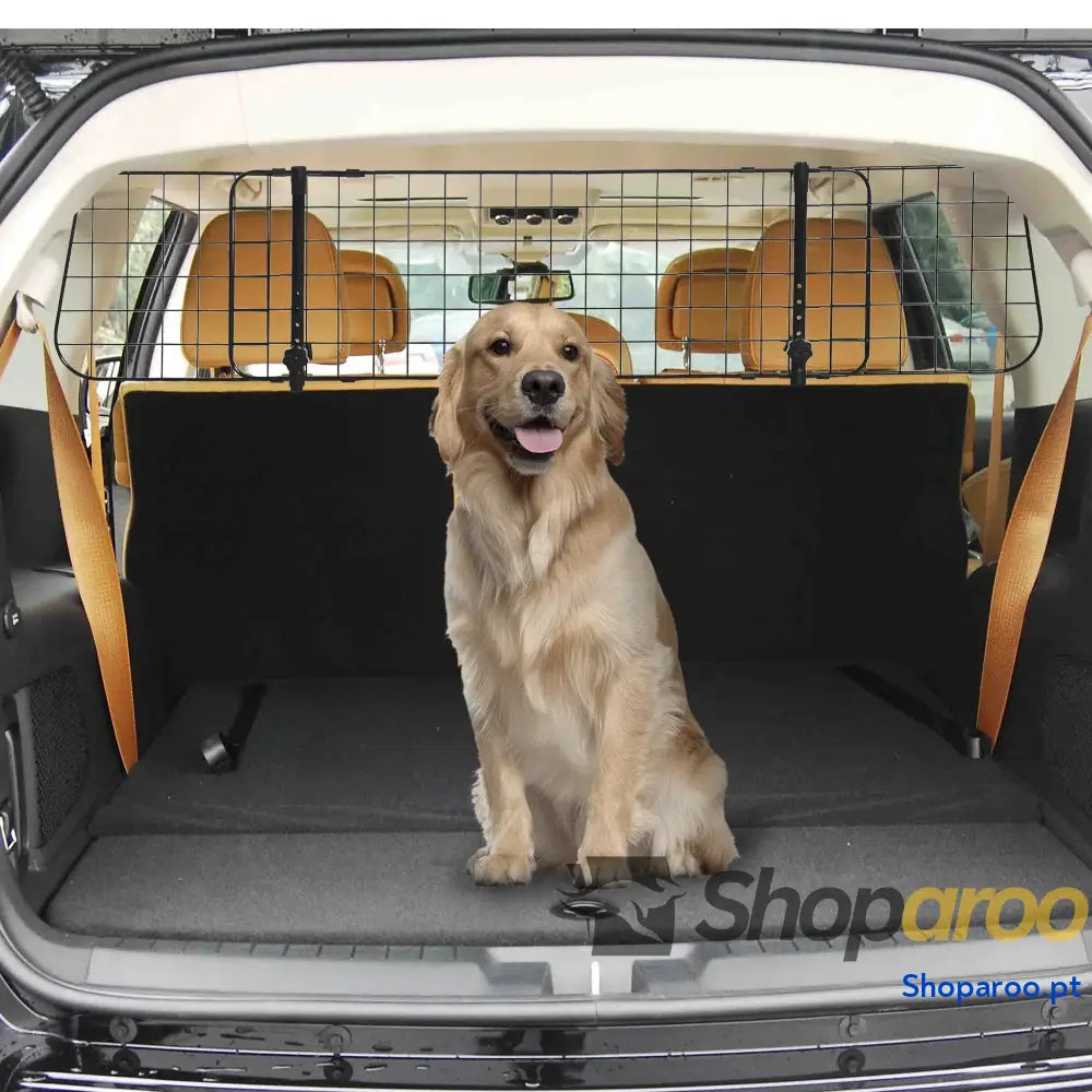 Grade de Segurança Carro para Cães Extensível Universal com Largura Ajustável 91-152x30cm Preto