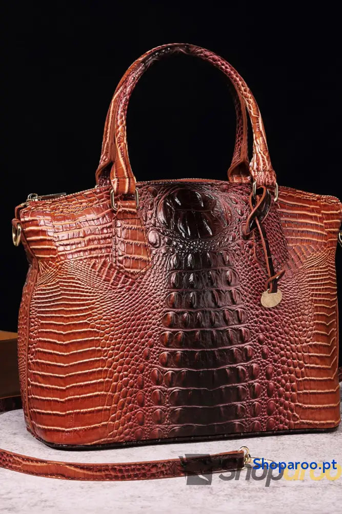 Bolsa de couro PU gradiente tamanho médio moderna e durável