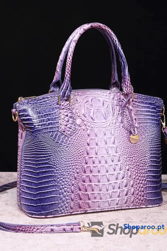 Bolsa de couro PU gradiente tamanho médio moderna e durável