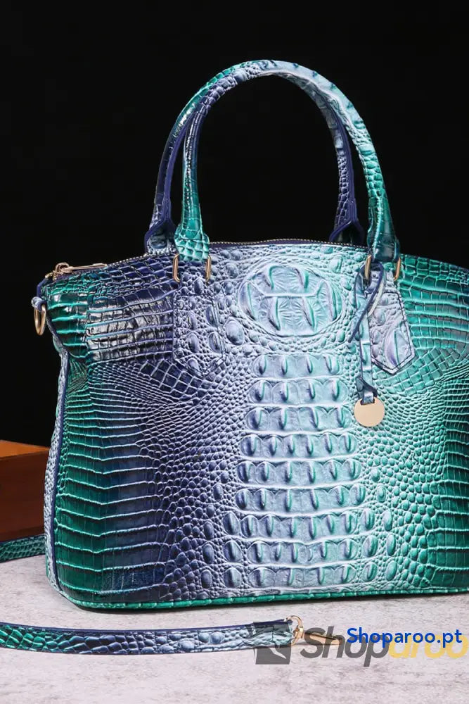 Bolsa de couro PU gradiente tamanho médio moderna e durável