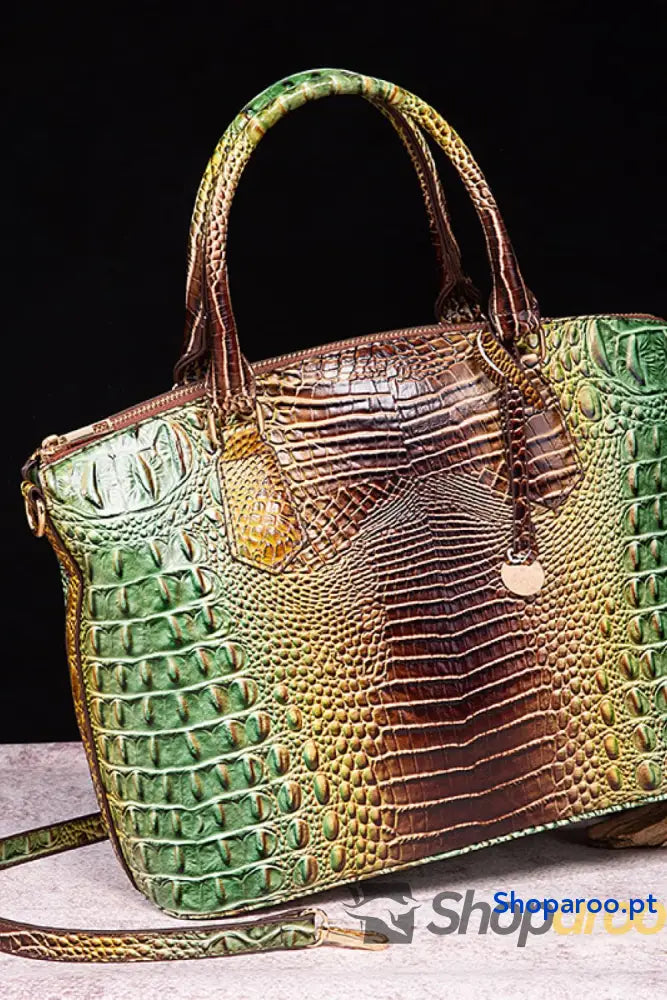 Bolsa de couro PU gradiente tamanho médio moderna e durável