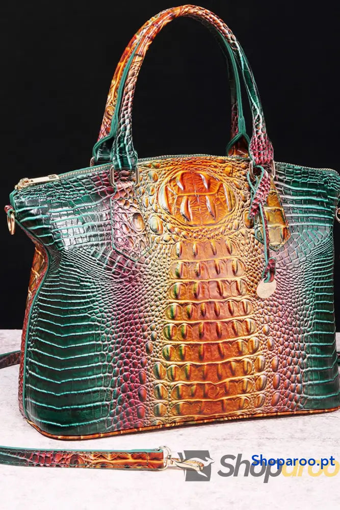 Bolsa de couro PU gradiente tamanho médio moderna e durável