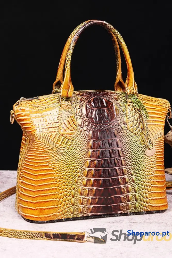 Bolsa de couro PU gradiente tamanho médio moderna e durável