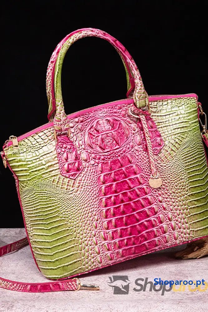 Bolsa de couro PU gradiente tamanho médio moderna e durável