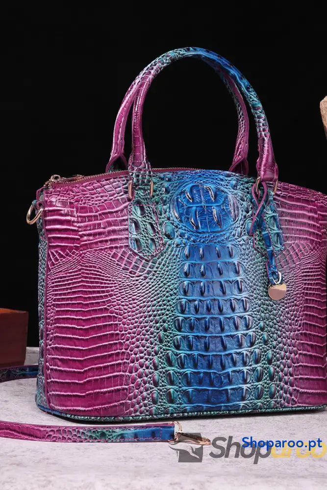 Bolsa de couro PU gradiente tamanho médio moderna e durável