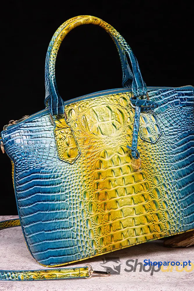 Bolsa de couro PU gradiente tamanho médio moderna e durável