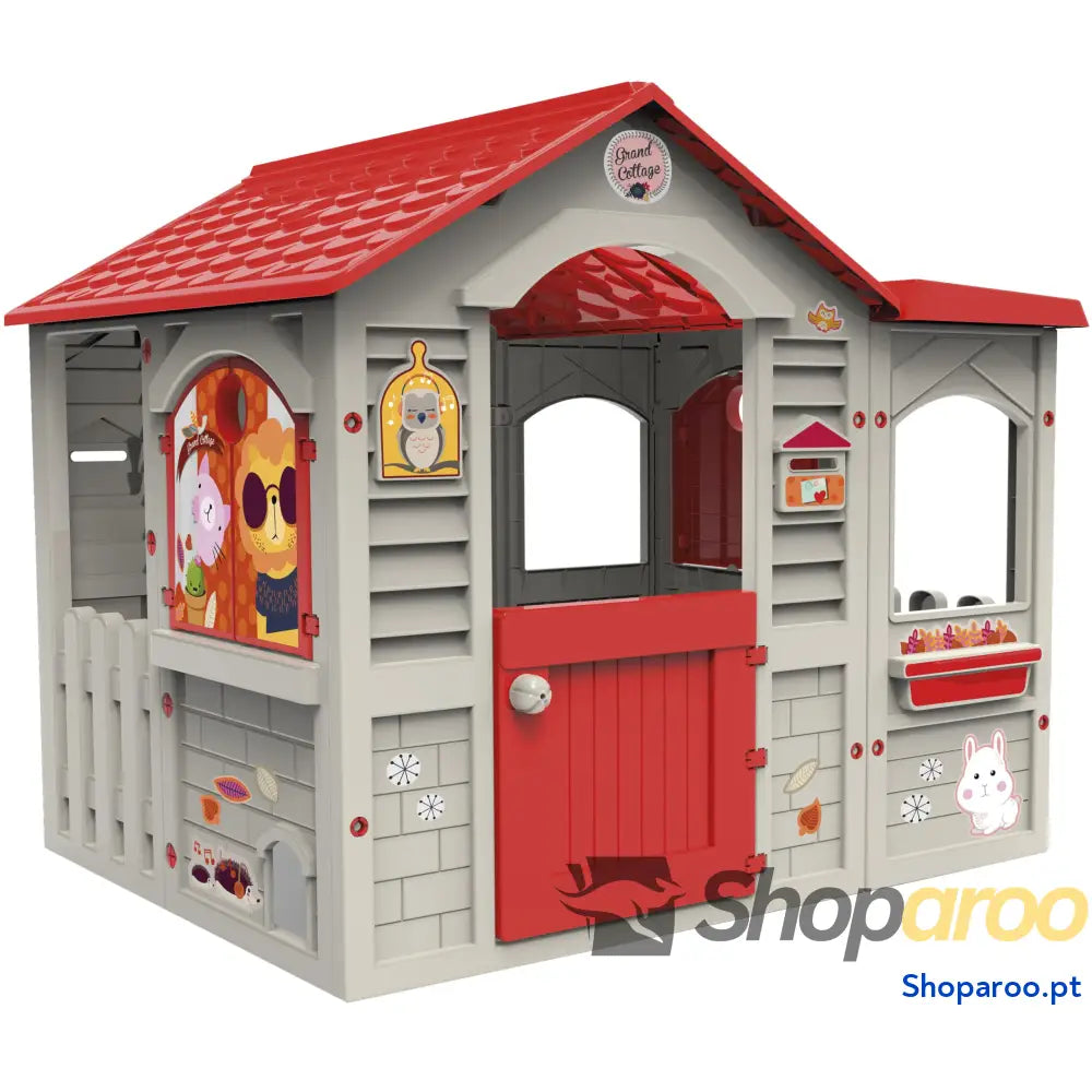 Grand Cottage XL Casinha Infantil para Exterior Fabricada em plástico resistente durável e fácil de montar cor bege