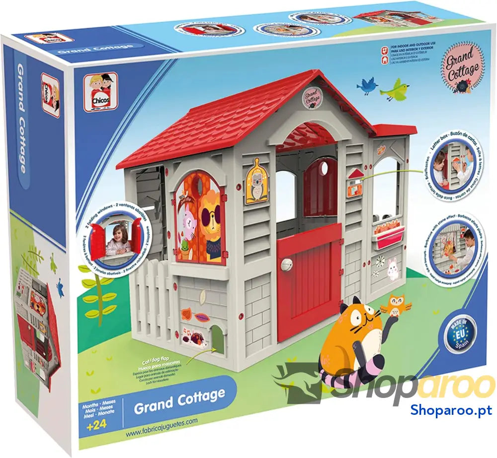 Grand Cottage XL Casinha Infantil para Exterior Fabricada em plástico resistente durável e fácil de montar cor bege