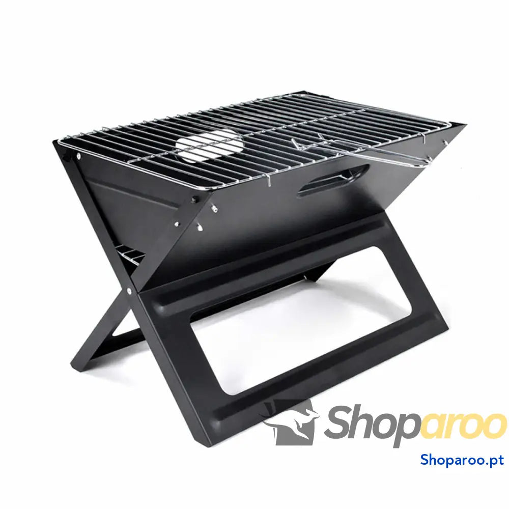 Grelhador dobrável portátil para Carvão Forma de X 45 x 30 x 35 cm Ferro