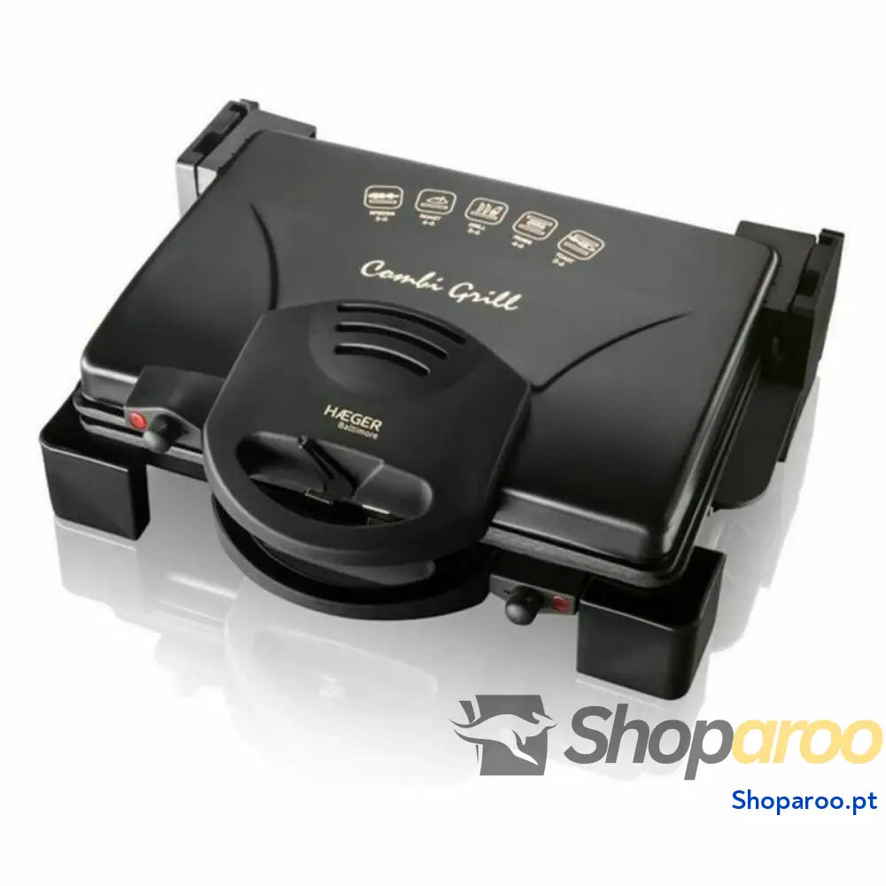 Grill Haeger GR 190.008A 1900W Preto Aço inoxidável