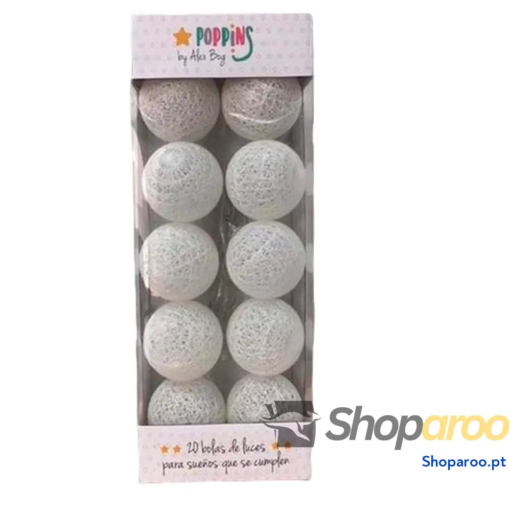 Grinalda de Esferas LED Roymart Poppins Branco