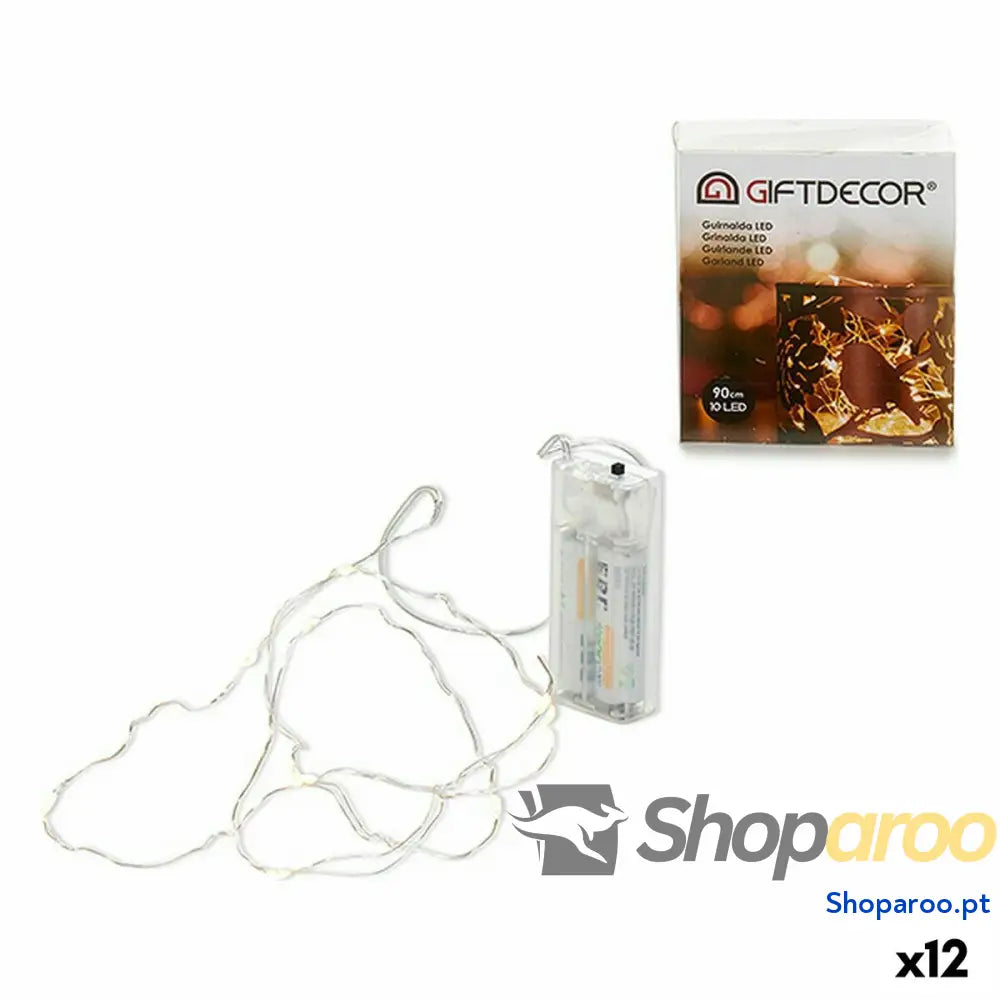 Grinalda de Luzes LED 90 cm Transparente (12 Unidades)