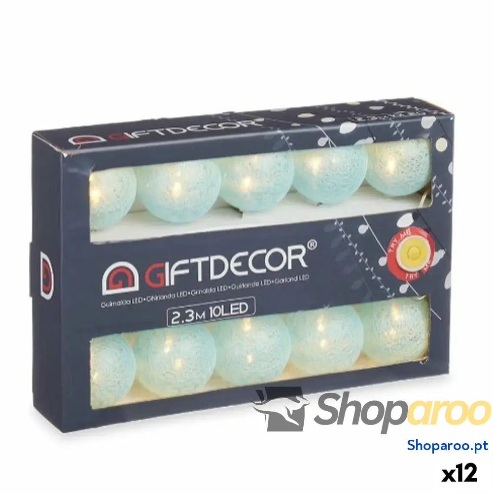 Grinalda de Luzes LED Bol Azul 2,3 m (12 Unidades)